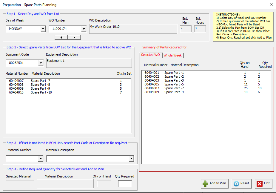 Maintenance Planning And Scheduling Excel Template