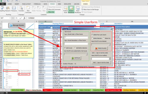 Visual Inspections Excel Template